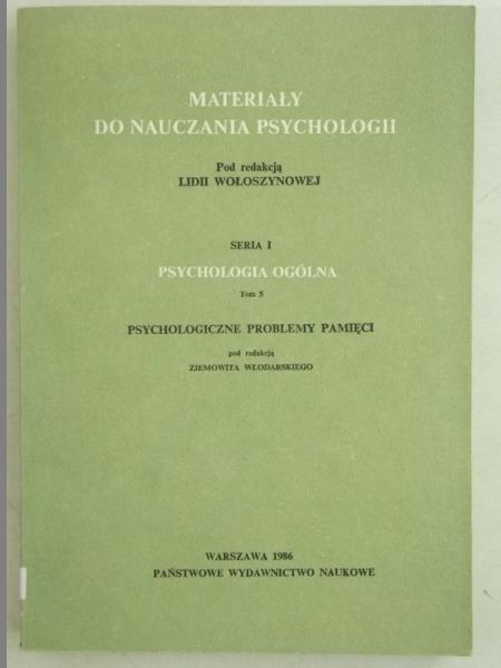 Materiały do nauczania psychologii, Tom V