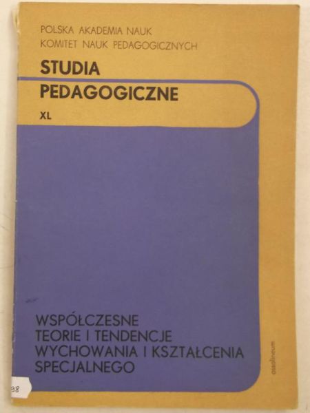 Współczesne teorie i tendencje wychowania i kształcenia specjalnego