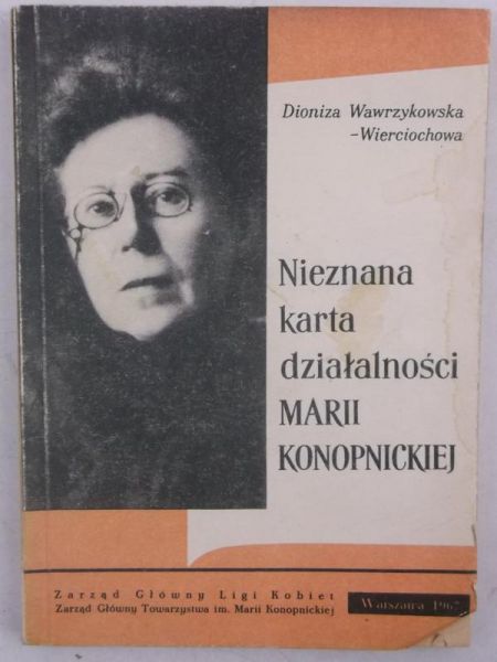 Nieznana karta o działalności Marii Konopnickiej