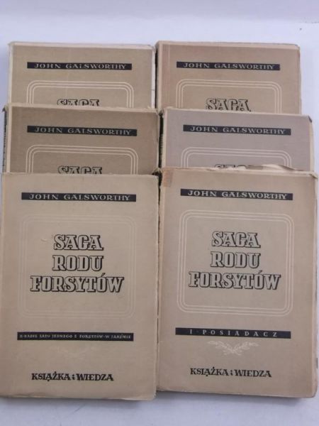 Galsworthy John - Saga rodu Forsytów, VI tomów, 1950 r.