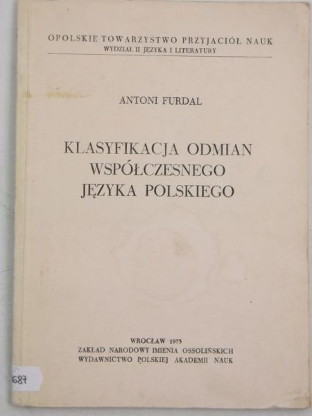 Furdal Antoni - Klasyfikacja odmian współczesnego języka polskiego