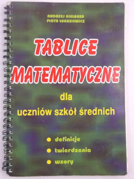 Tablice matematyczne dla uczniów szkół średnich