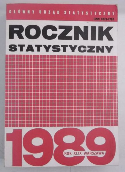 Rocznik statystyczny 1989