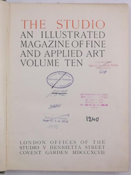 The Studio: An Illustrated Magazine of Fine and Applied Art