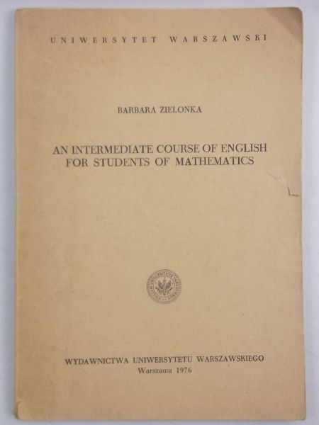 An intermediate course of English for students of mathematics