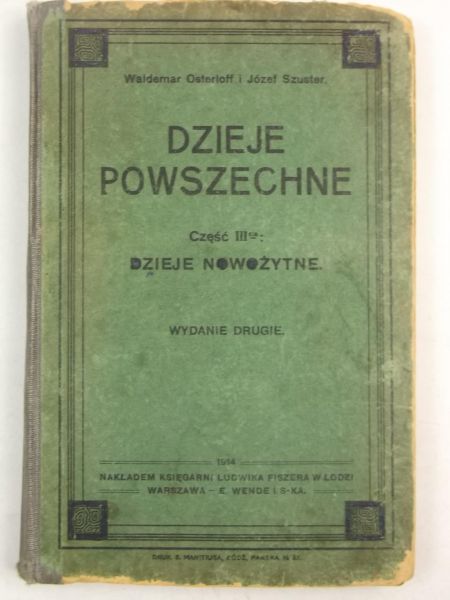 Osterloff Waldemar,   - Dzieje powszechne, cz. III, 1914 r.