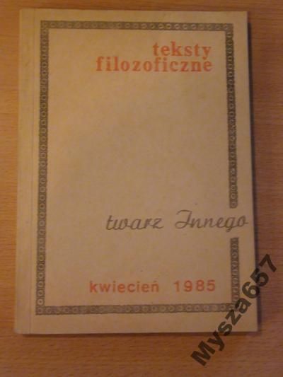 Baran (Red.) Teksty Filozoficzne Twarz Innego