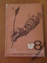 PRACE HISTORYCZNOLITERACKIE Studia z krytyki Nr8