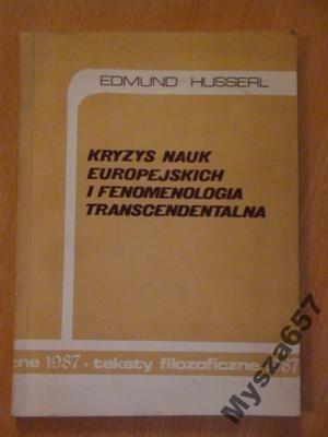 Kryzys Nauk Europejskich Fenomenologia