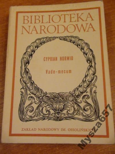 Cyprian Norwid VADE - MECUM BN