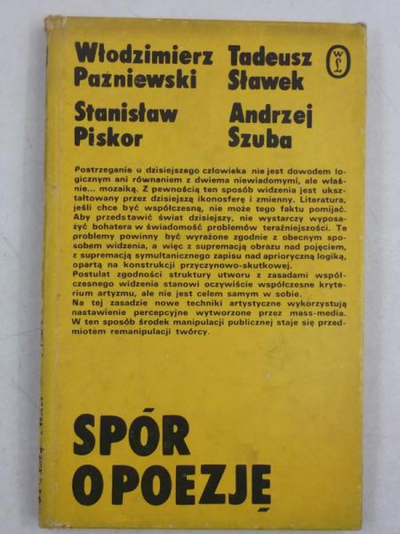 Spór o poezję