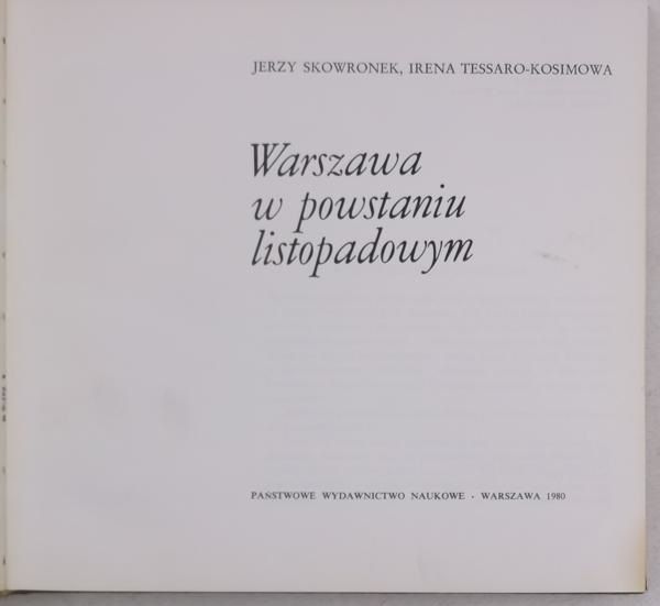Warszawa w powstaniu listopadowym