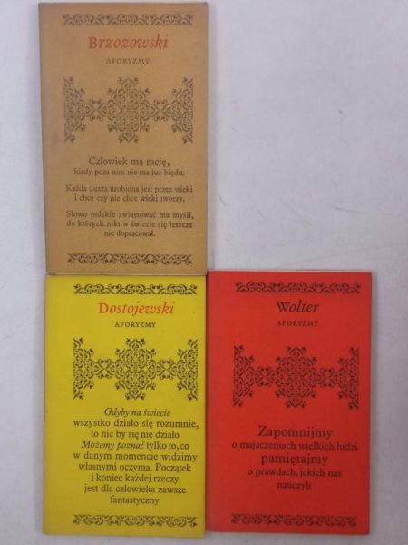 Saint-Exupery, , Novalis - Biblioteczka Aforystów:  Aforyzmy, 3 książki