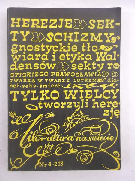 Literatura na świecie, Numer 4, kwiecień 1989