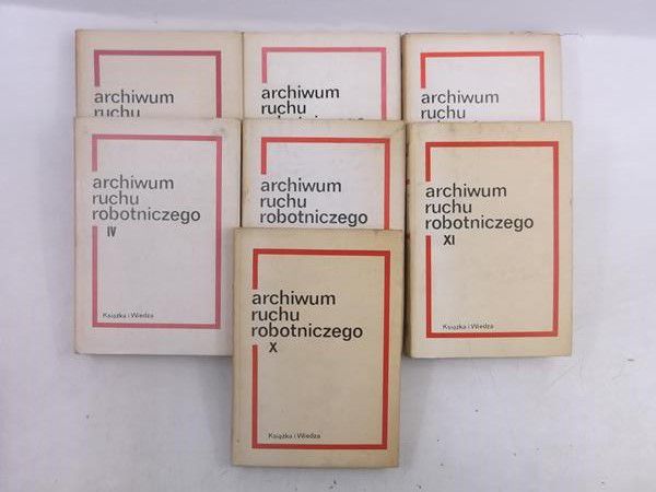 Archiwum Ruchu Robotniczego, tomy I, II, IV, VII, IX, X, XI