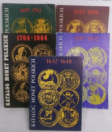 Katalog monet polskich, zestaw 5 książek