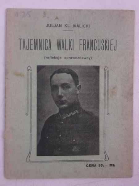 Tajemnica walki francuskiej, 1921 r.