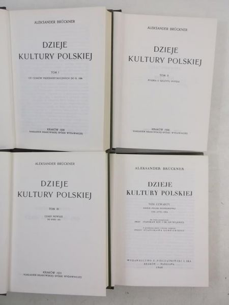 Dzieje kultury polskiej, Tom I-IV, Reprint z 1931 r.