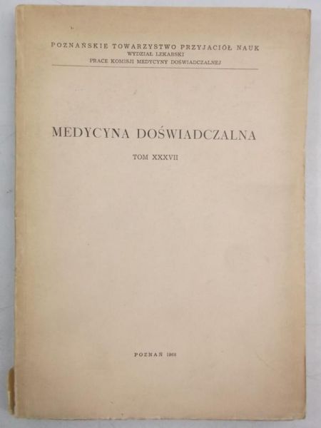 Medycyna doświadczalna, tom XXXVII