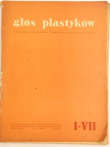 Cybis Jan (red.) - Głos plastyków, nr I-VII, 1937 r.