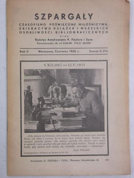 Fiszler K. - Szpargały, nr 6 (11), 1935 r.