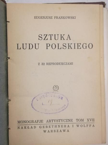 Sztuka ludu polskiego, 1928 r.