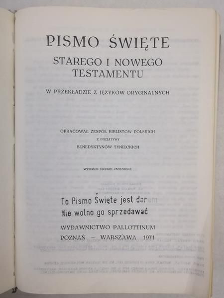 Pismo Święte Starego i Nowego Testamentu, Wydanie II zmienione