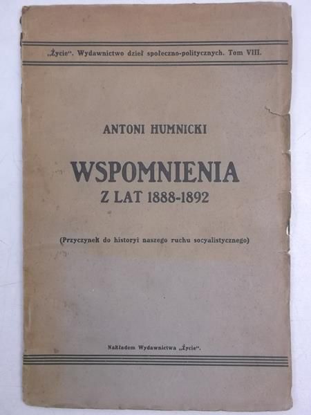 Wspomnienia z lat 1888-1892, 1907 r.