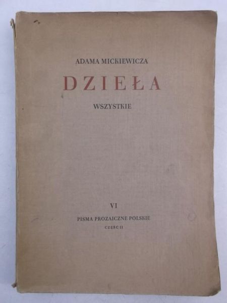 Mickiewicz Adam - Dzieła, tom VI, 1920 r.