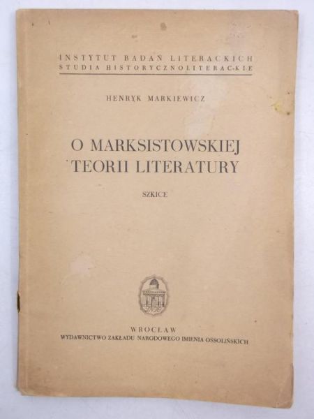 O marksistowskiej teorii literatury, tom XIV