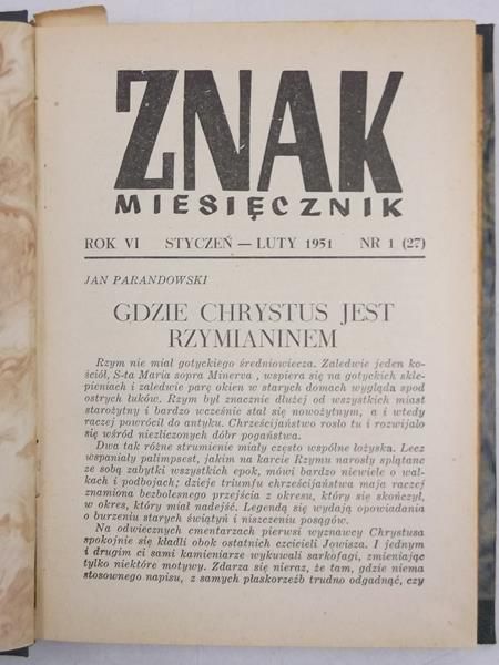 Znak - miesięcznik, nr 1-4/1951