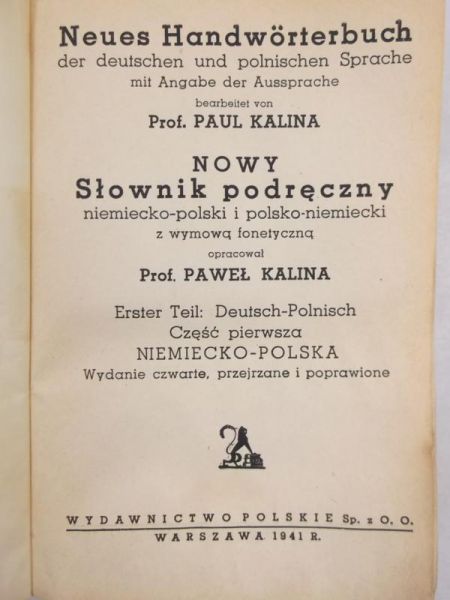 Nowy słownik podręczny niemiecko-polski i polsko-niemiecki z wymowa fonetyczną