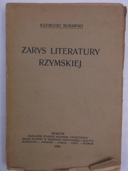 Zarys literatury rzymskiej, 1922 r.