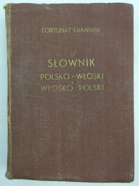 Słownik polsko-włoski, włosko-polski, 1935 r.