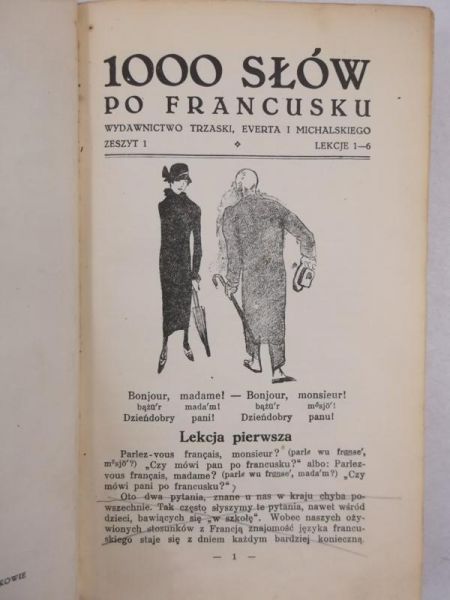 1000 słów po francusku, 1930 r.