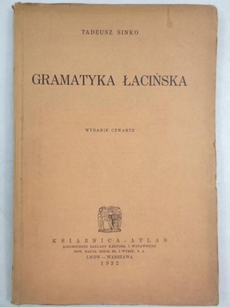 Gramatyka łacińska, 1932 r.