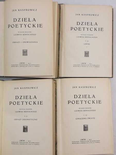 Dzieła poetyckie, Tom I-IV, 1912 r.