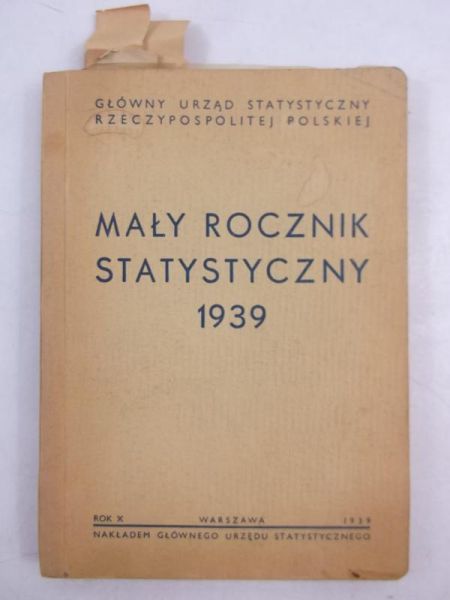 Mały rocznik statystyczny 1939, rok X