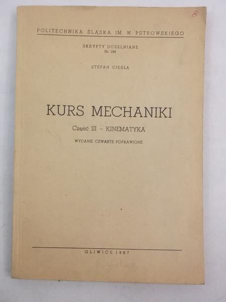 Kurs mechaniki, cz. III - kinematyka