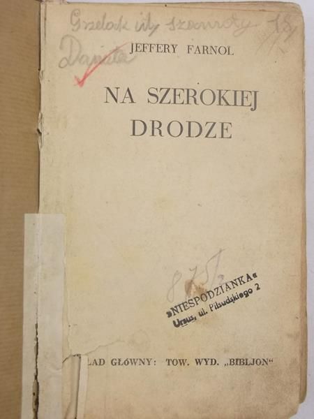 Na szerokiej drodze, 1928 r.
