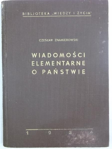 Wiadomości elementarne o państwie, 1934 r.