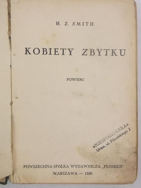Kobiety zbytku, 1936 r.