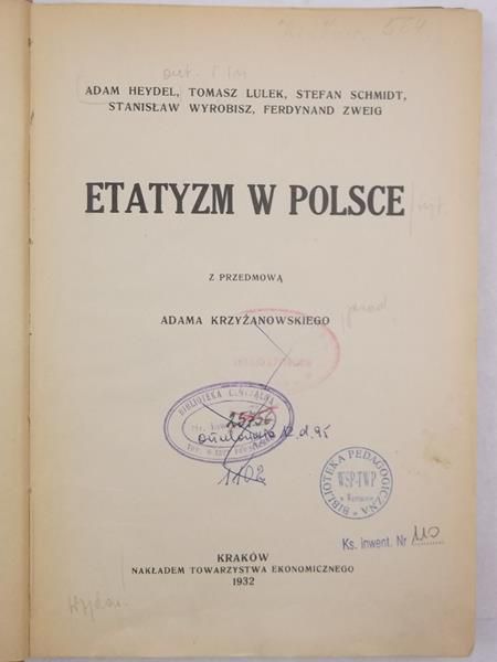 Etatyzm w Polsce, 1932 r.