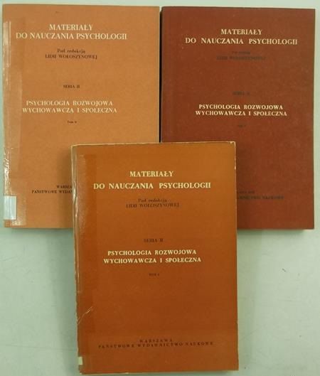 Materiały do nauczania psychologii, Seria II, tomy 6-8