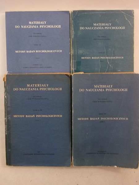 Metody badań psychologicznych, t. I-IV