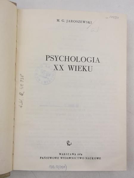 Psychologia XX wieku