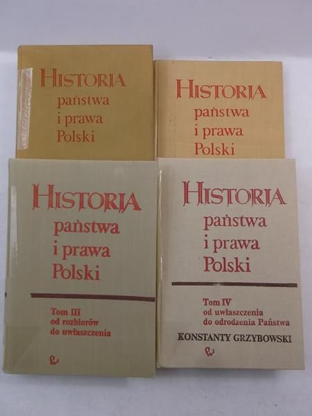 Grzybowsk K.  n. - Hstora państwa  prawa Polsk, Tom I-IV