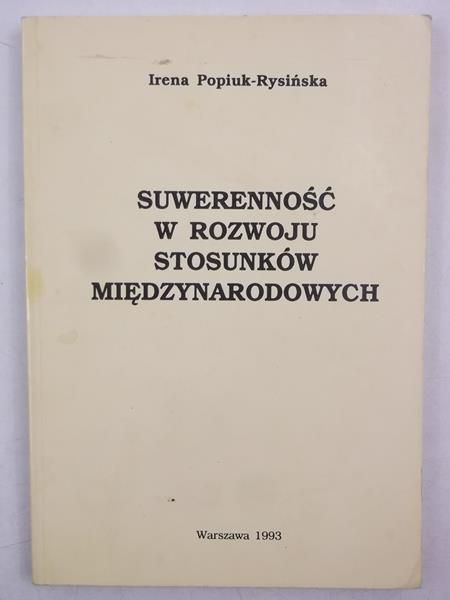 Suwerenność w rozwoju stosunków międzynarodowych