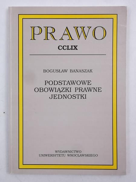 Podstawowe obowiązki prawne jednostki