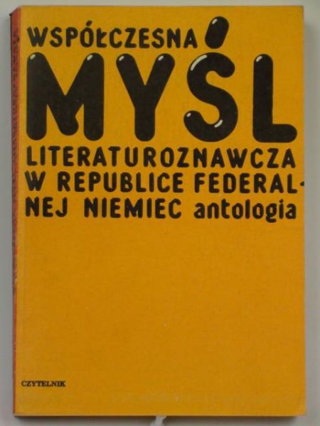 Współczesna myśl literaturoznawcza w RFN